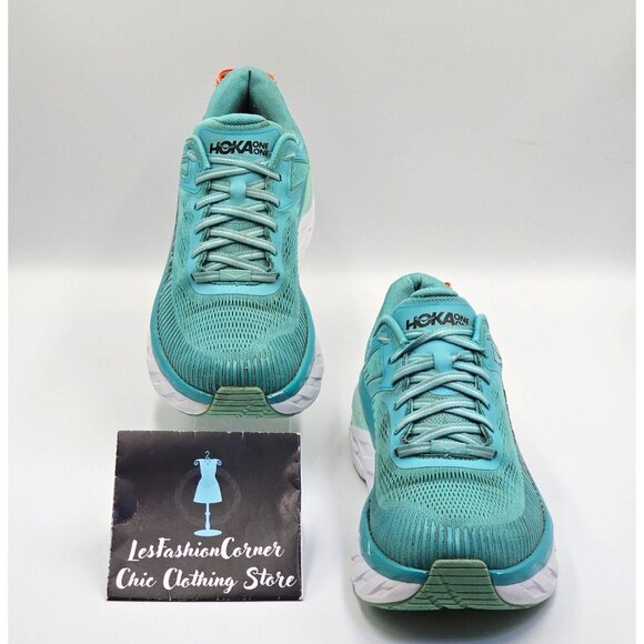 Hoka One One Bondi 7 Women's Green/White Mesh Athletic Running Shoes Sz 9.5 2654 - Picture 4 of 16